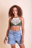 Crochet Lace High Neck Intimate Bralette