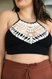 Crochet Lace High Neck Intimate Bralette