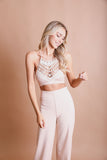 Crochet Lace High Neck Intimate Bralette