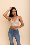 Posh Intimate Faux Leather Longline Bralette