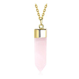 1.00 Natural Light Pink Jewelry Stone Necklace in 18K Gold Plated Accessory