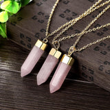 1.00 Natural Light Pink Jewelry Stone Necklace in 18K Gold Plated Accessory